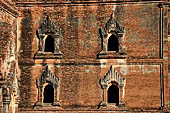 Bagan Myanmar. The giant windows of the massive temple. 